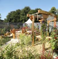 The workOUTl Garden show garden at the 2014 RHS Tatton Park Flower Show